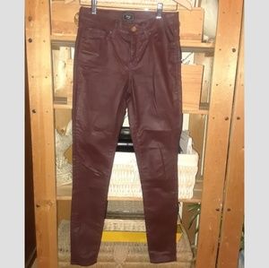 GAP Factory Oxblood coated faux leather look jean